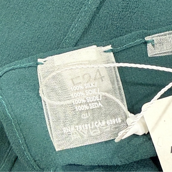 Eileen Fisher Pine Sheer Silk Georgette Chiffon Wrap One Size $138 NWT Green - Picture 13 of 15